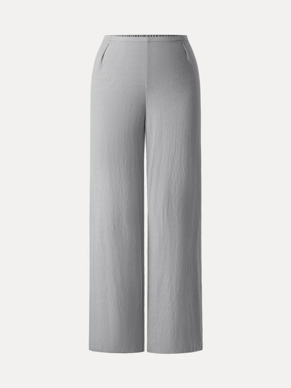 NWT OGL Cotton Linen Wrinkle-resistant Mid Rise Straight Leg Pant IN SILVER